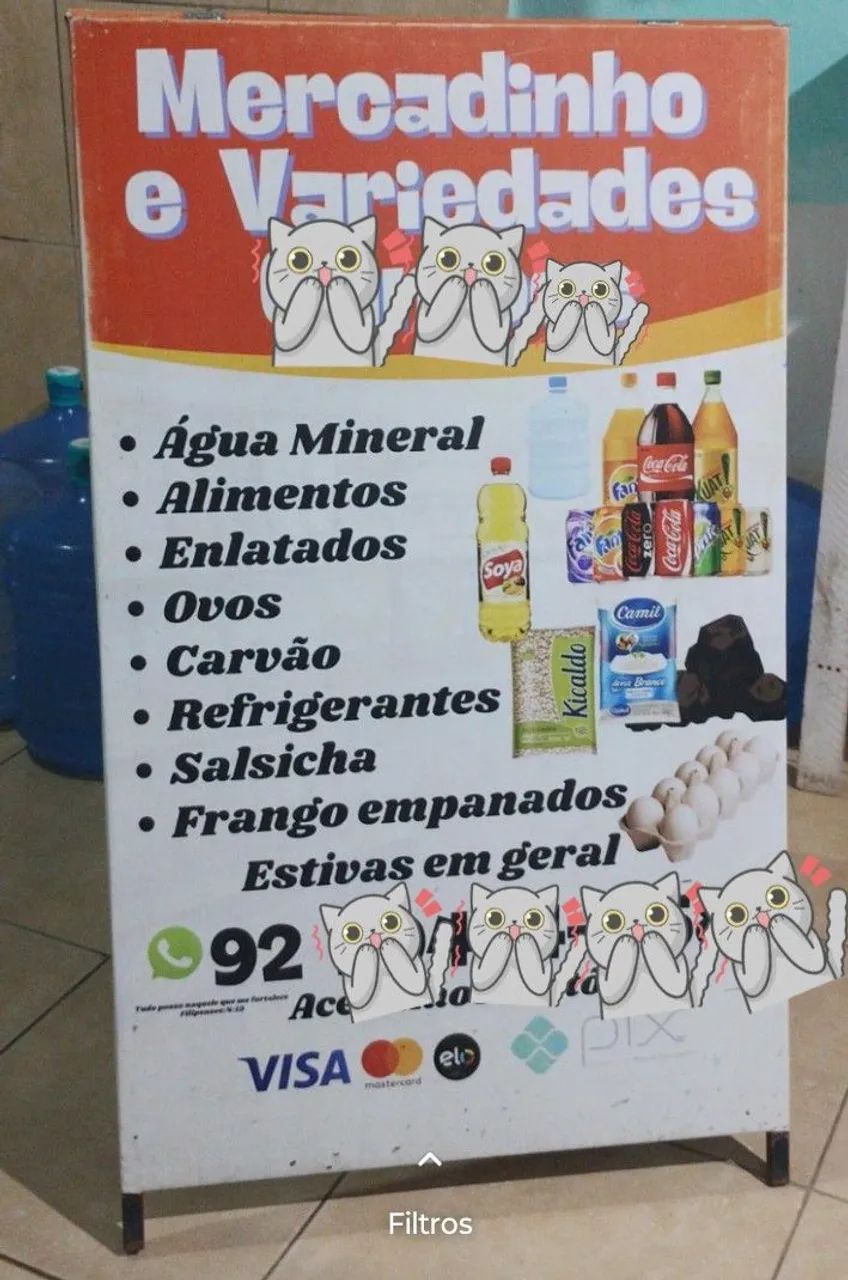 Cavalete de comércio 