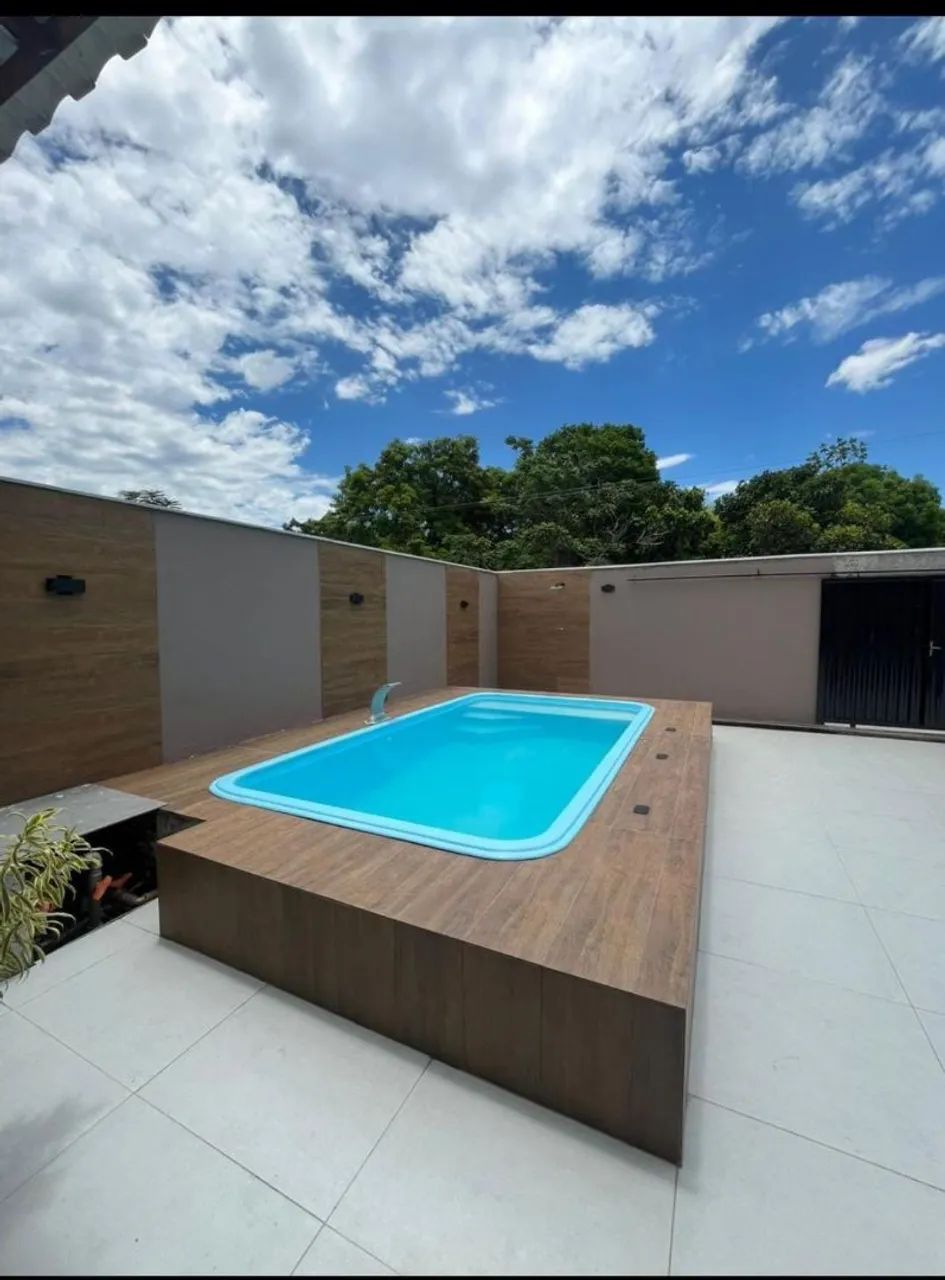 Piscinas de fibra completas e instaladas com deck de brinde  - Foto 2