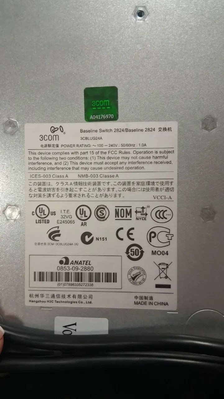 3 Com Baseline Switch 2824 Modelo 3CVLUG24A - 24 PORTAS - Foto 3