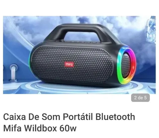 Caixa De Som Portátil Bluetooth Mifa Wildbox 60w