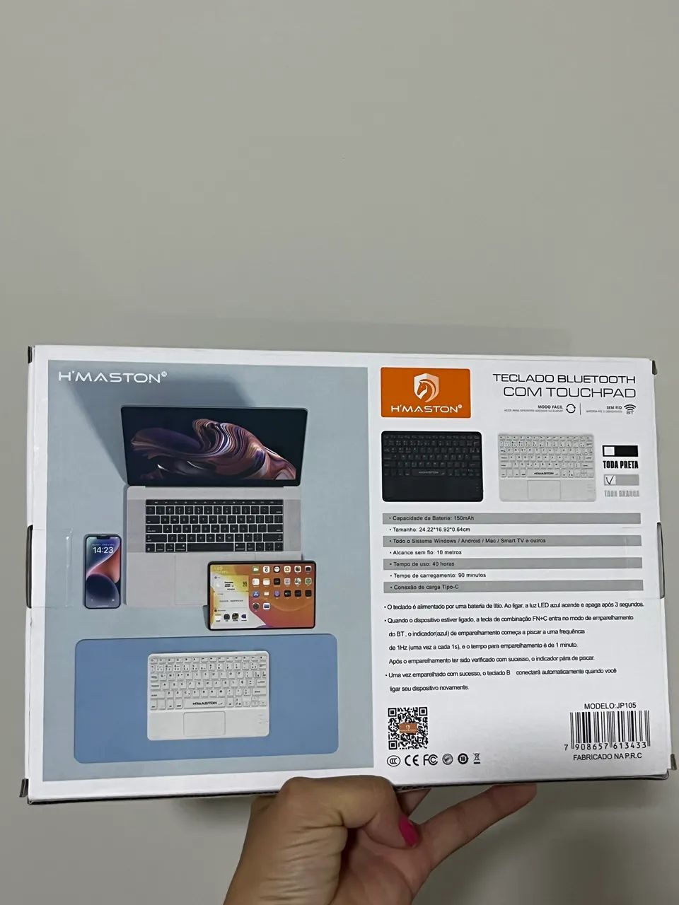 Teclado Bluetooth Celular Sem Fio com mousepad Para Tablet Celular Computador  - Foto 2