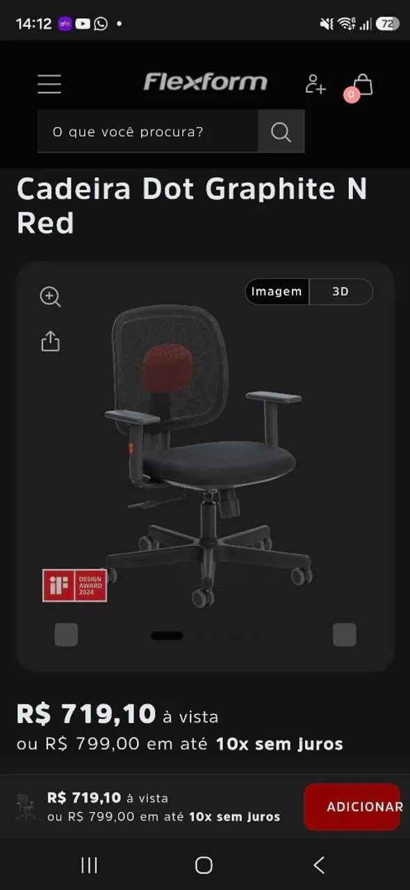 Cadeira Flexform Dot Ergonômica  - Foto 4