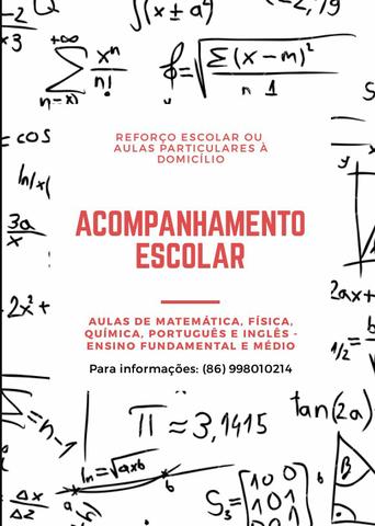 Aulas particulares e reforço escolar