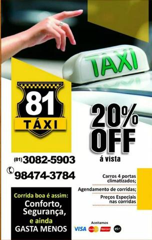 Viagens táxi 20% de desconto