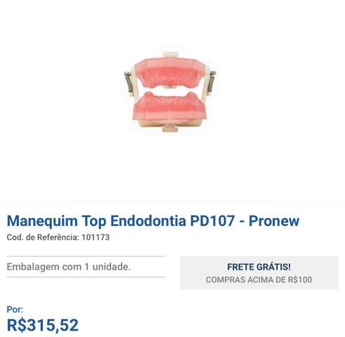 Manequim para endodontia