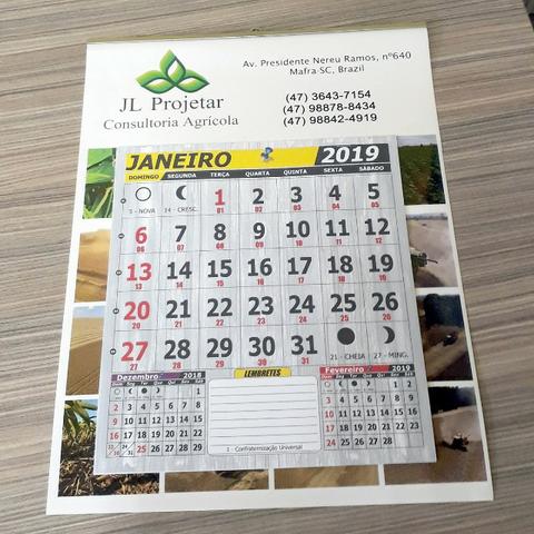 Exclusivo Calendários 2020 Personalizados Vários Modelos Aproveite e Peça Agora