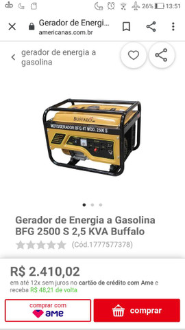 Gerador novo nunca usado