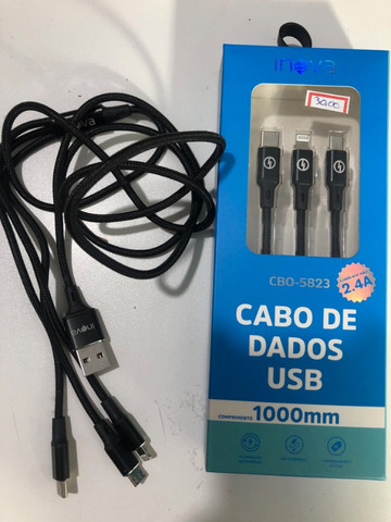 Cabo de Dados USB - V8 + TPC + IOS