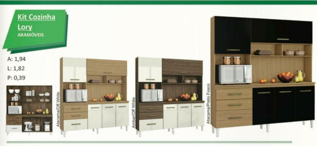 Armário de cozinha3 gavetas e 5 portas