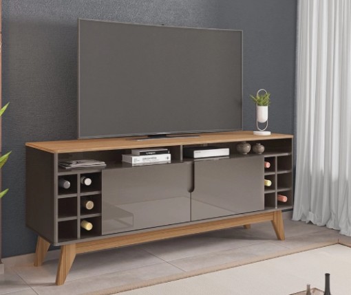 Rack TVs até 60 Polegadas 2 Portas Wine PR - Foto 3