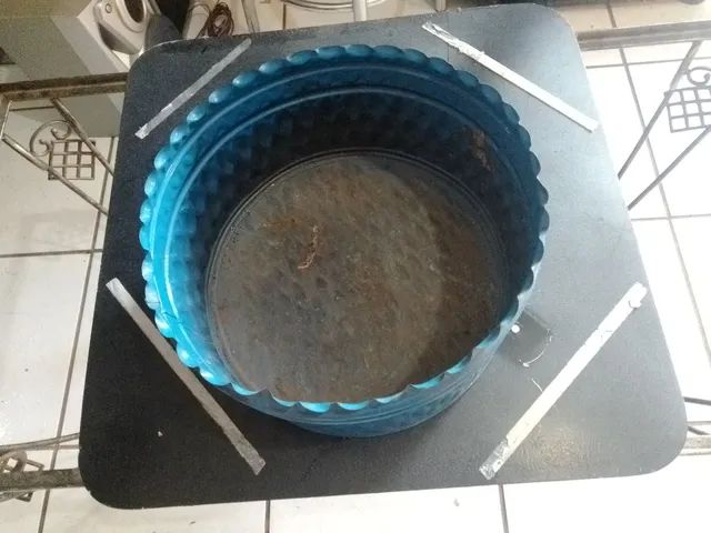 Cachepôs antigo de metal  27 x 15 - Foto 2