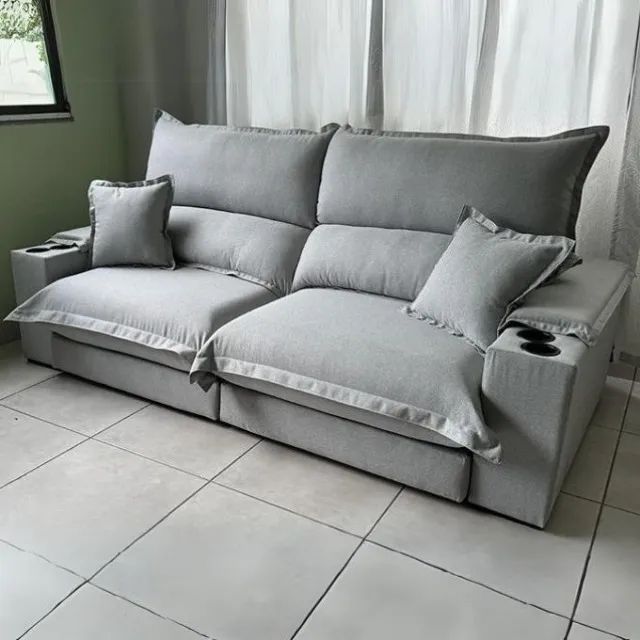 Sofá Retrátil e Reclinável Apogeu_2,50m D33  Molas Ensacadas  Pronta Entrega! - Foto 2