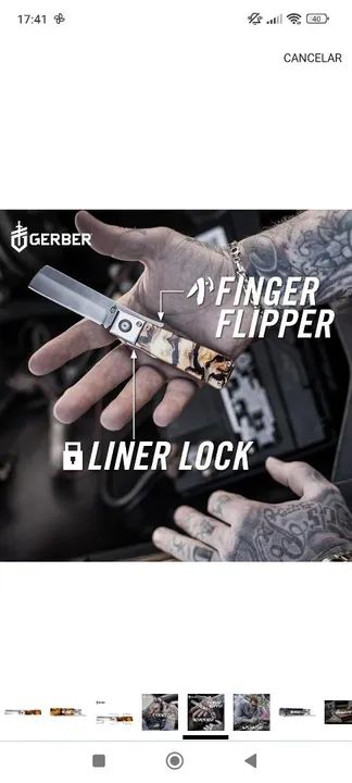 Canivete Gerber jukebox aço 7cr17mov talas de resina de Alta densidade  - Foto 2