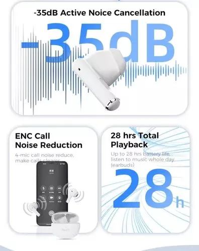 Fones de Ouvido Realfit F2 Pro ANC - Bluetooth - Novo barato - Foto 6