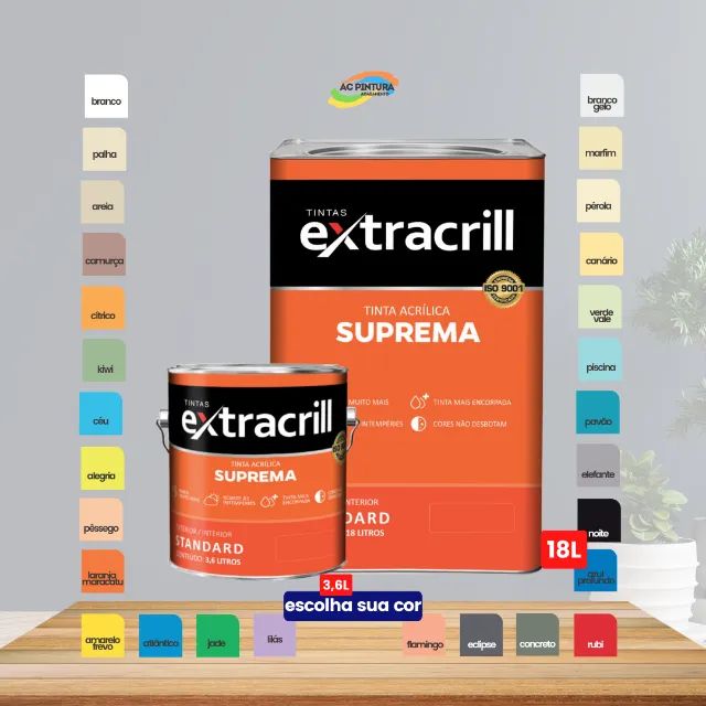 Tinta Acrilica Extracrill Suprema Lata Galão
