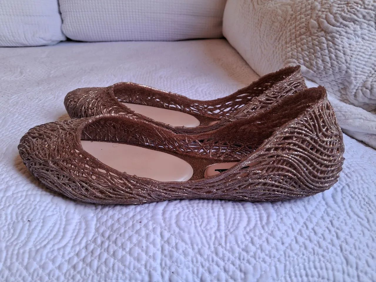 Sapatilha Melissa Campana Flow - Vidro Glitter Rosa - Tamanho 39/40<br> - Foto 5