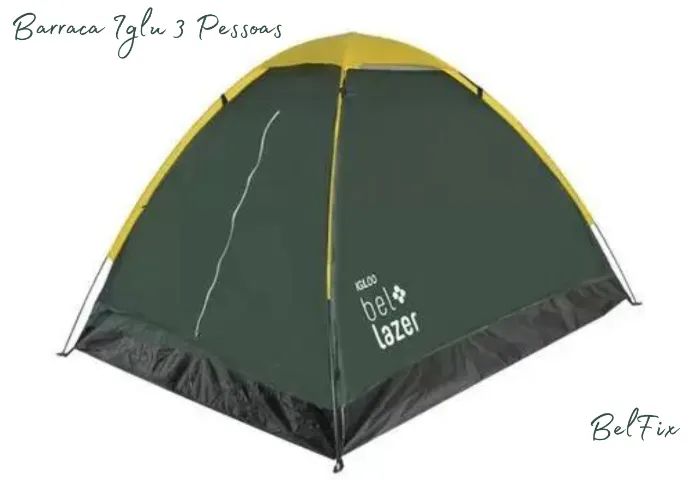 BARRACA IGLU GRANDE 3 PESSOAS C/ TELA MOSQUETEIRO BELFIX - Foto 6