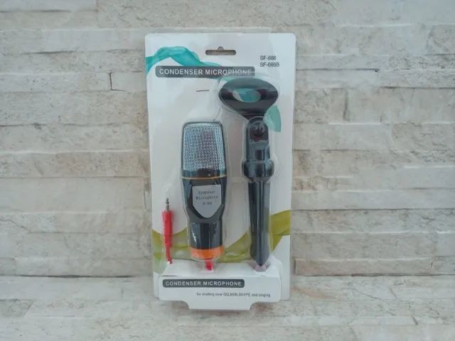 Microfone SF 666 Omnidirecional Condensador com tripe