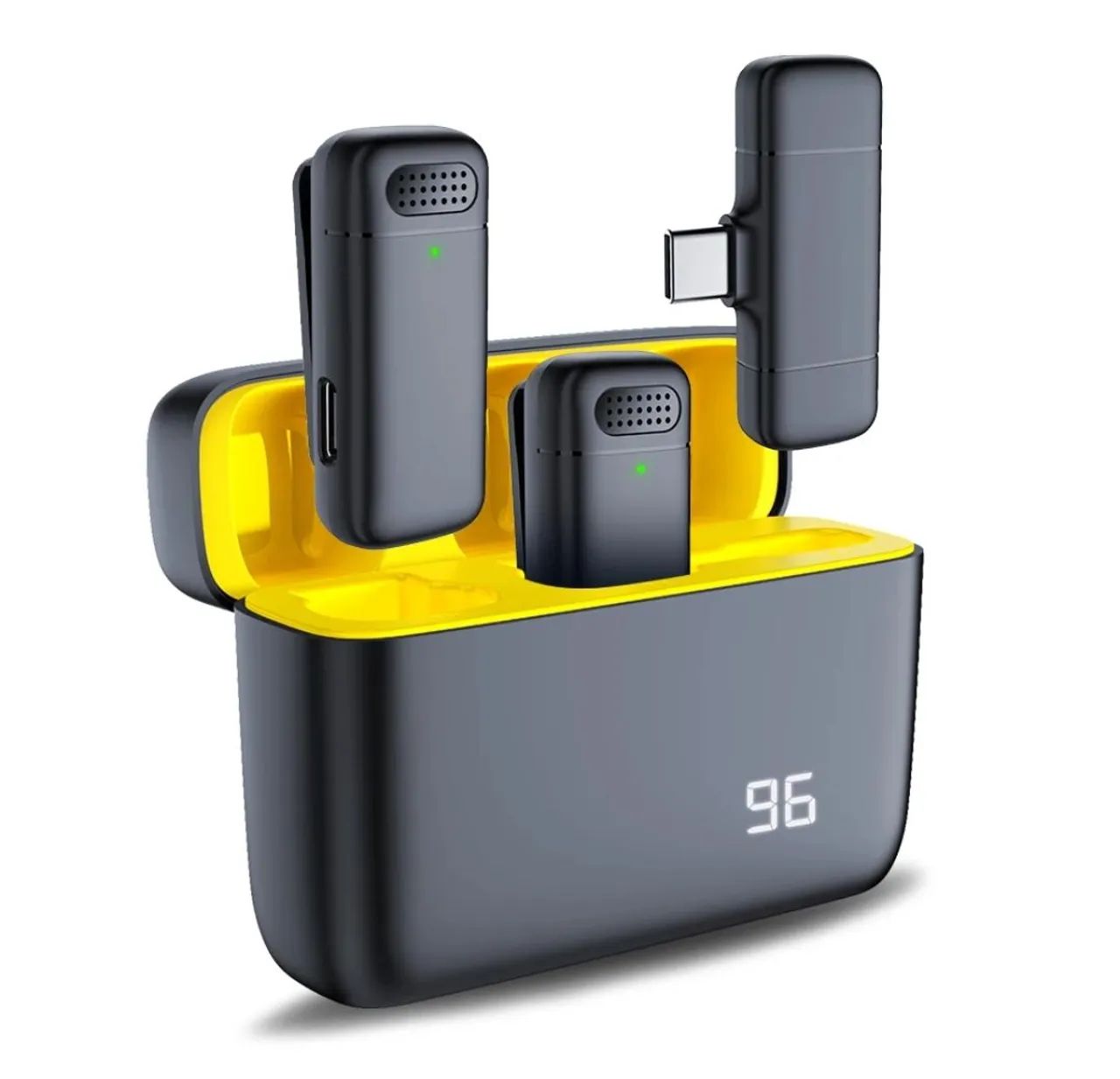 Microfone lapela sem fio lapella wi-fi recarregável professor conferência Android  - Foto 2