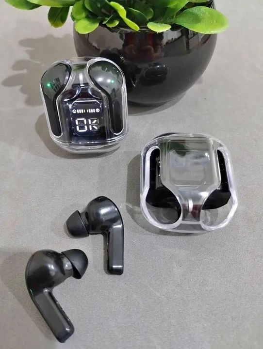 Air31 Fone Gamer Bluetooth 5.3/Case em cristal/Cancelamento Ruído/Visor LCd