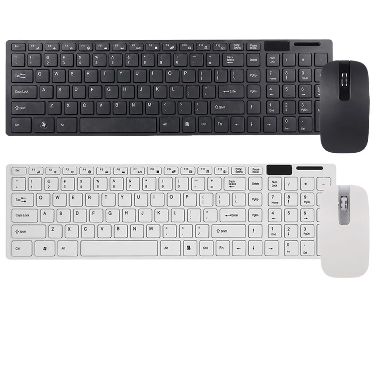 Teclado e mouse sem fio modelo slim elegância pro seu espaço