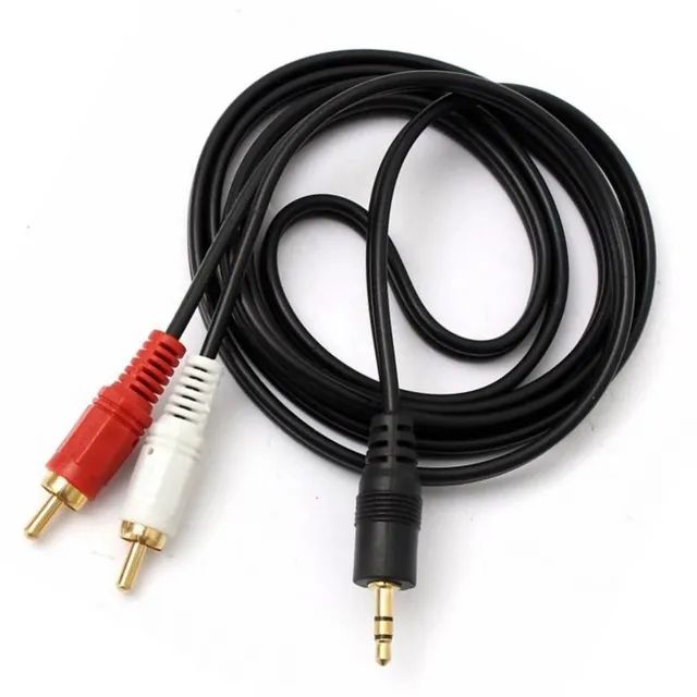Cabo P2 X 2 Rca Estéreo áudio e vídeo  - Foto 2