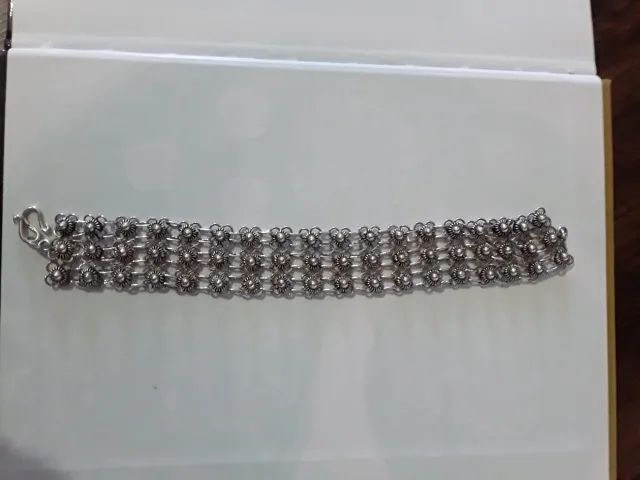 Pulseira de Prata Bali com Três Fileiras