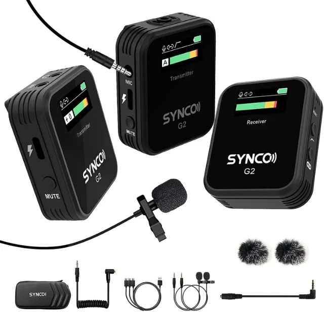 Synco G2 A2 Microfones de lapela Omnidirecional Profissional - Foto 2