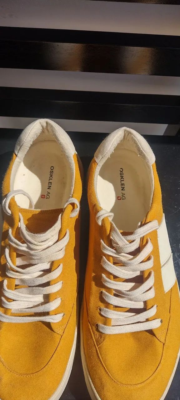 Tênis Osklen Canvas Amarelo original  - Foto 6