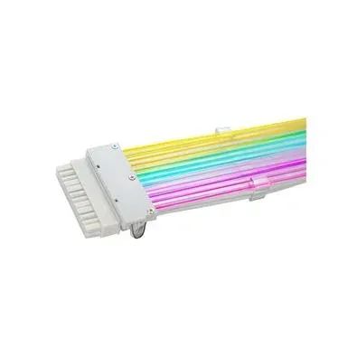 Cabo Extensor Fonte Sleeved Rise Mode White ARGB para Placa Mãe 24P - WZetta - Foto 4