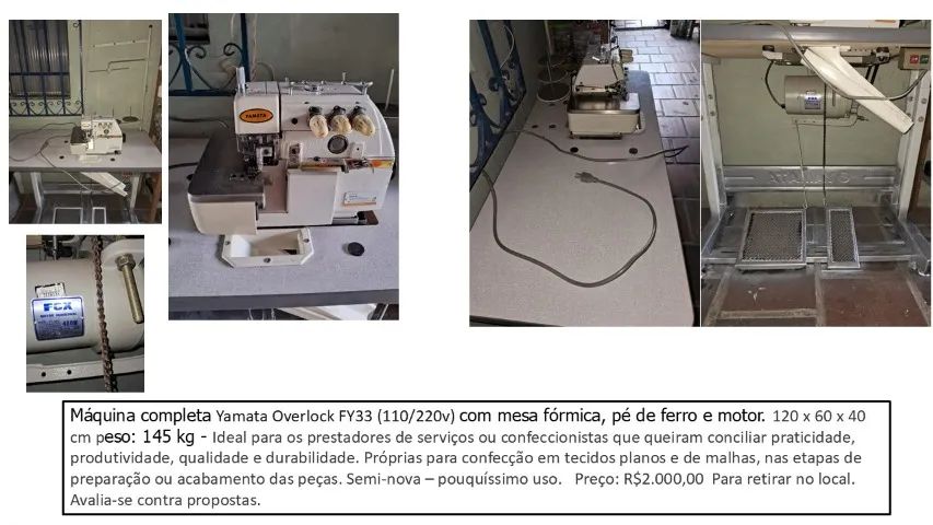 Máquina Overloque Yamata