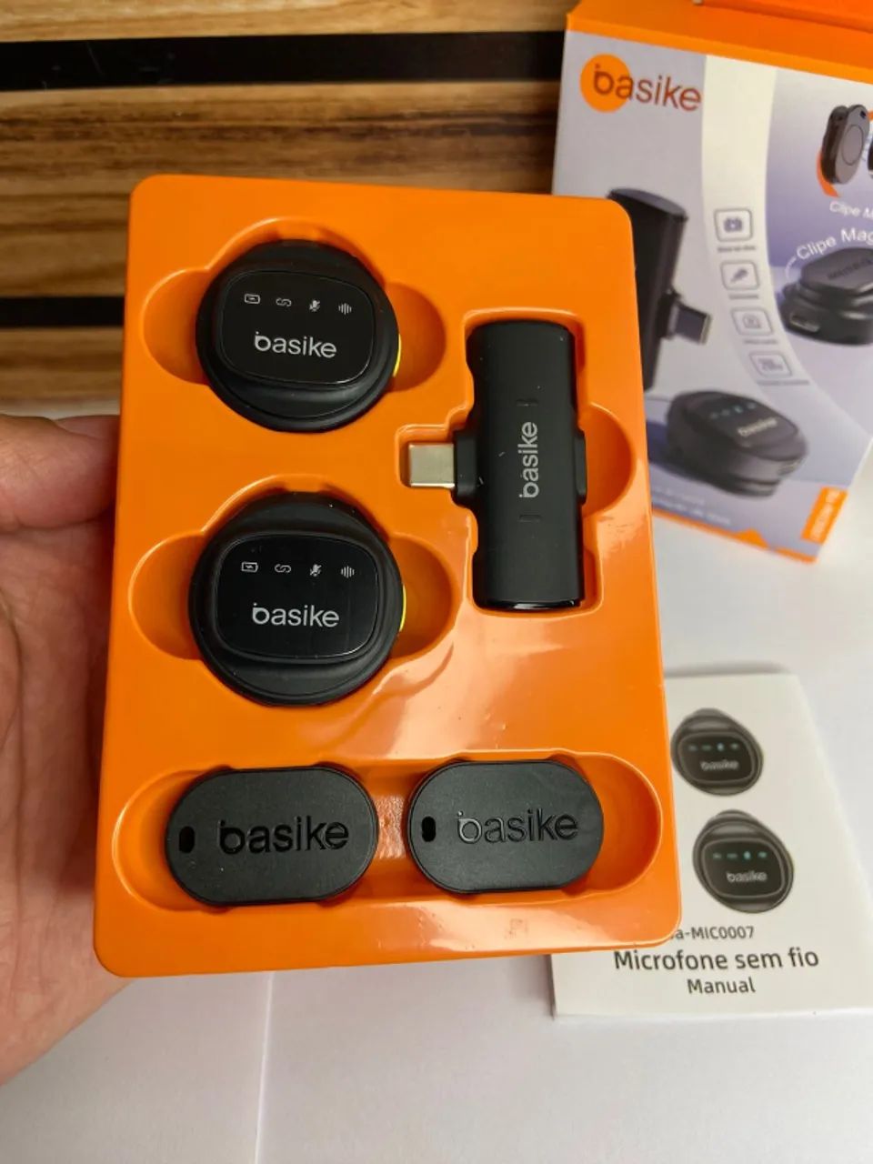 Microfone de Lapela Sem Fio Tipo C - BASIKE - Ba-MIC0007 an5