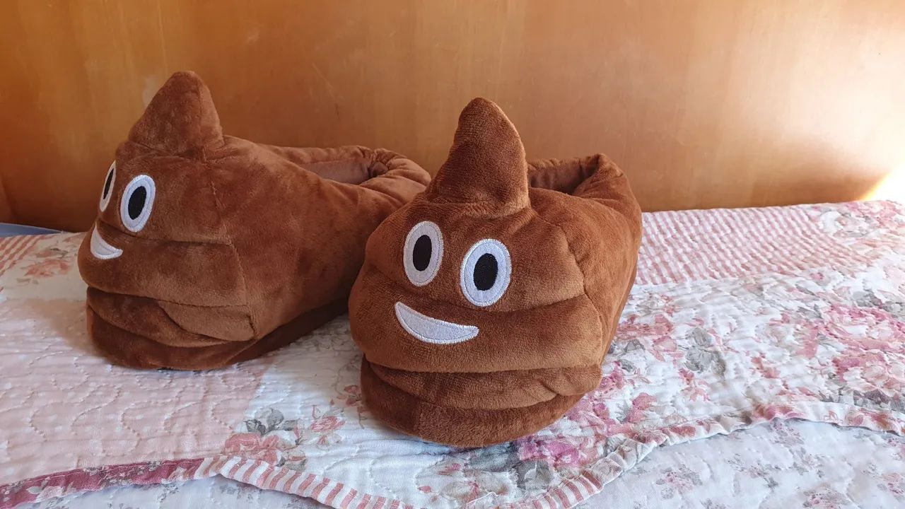 Pantufas Emoji de Cocô - Tamanho Único - Foto 4