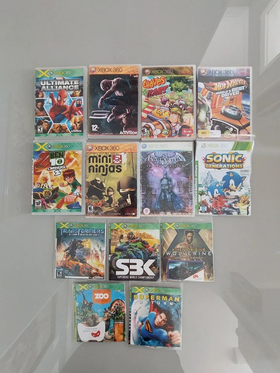 Jogos de X-Box 360, diversis títulos.