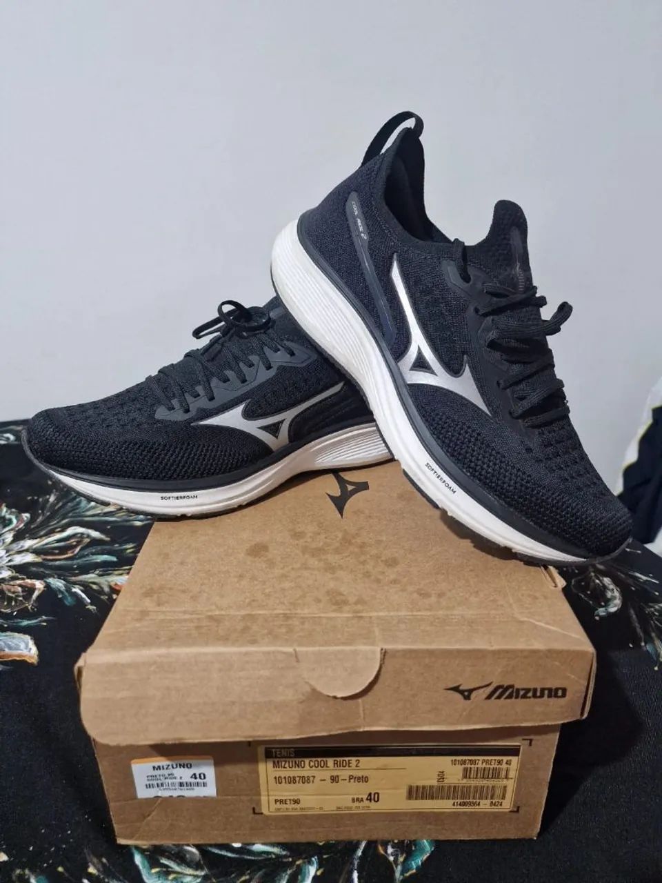 Tênis Mizuno Cool Ride 2 Preto - Tamanho 40