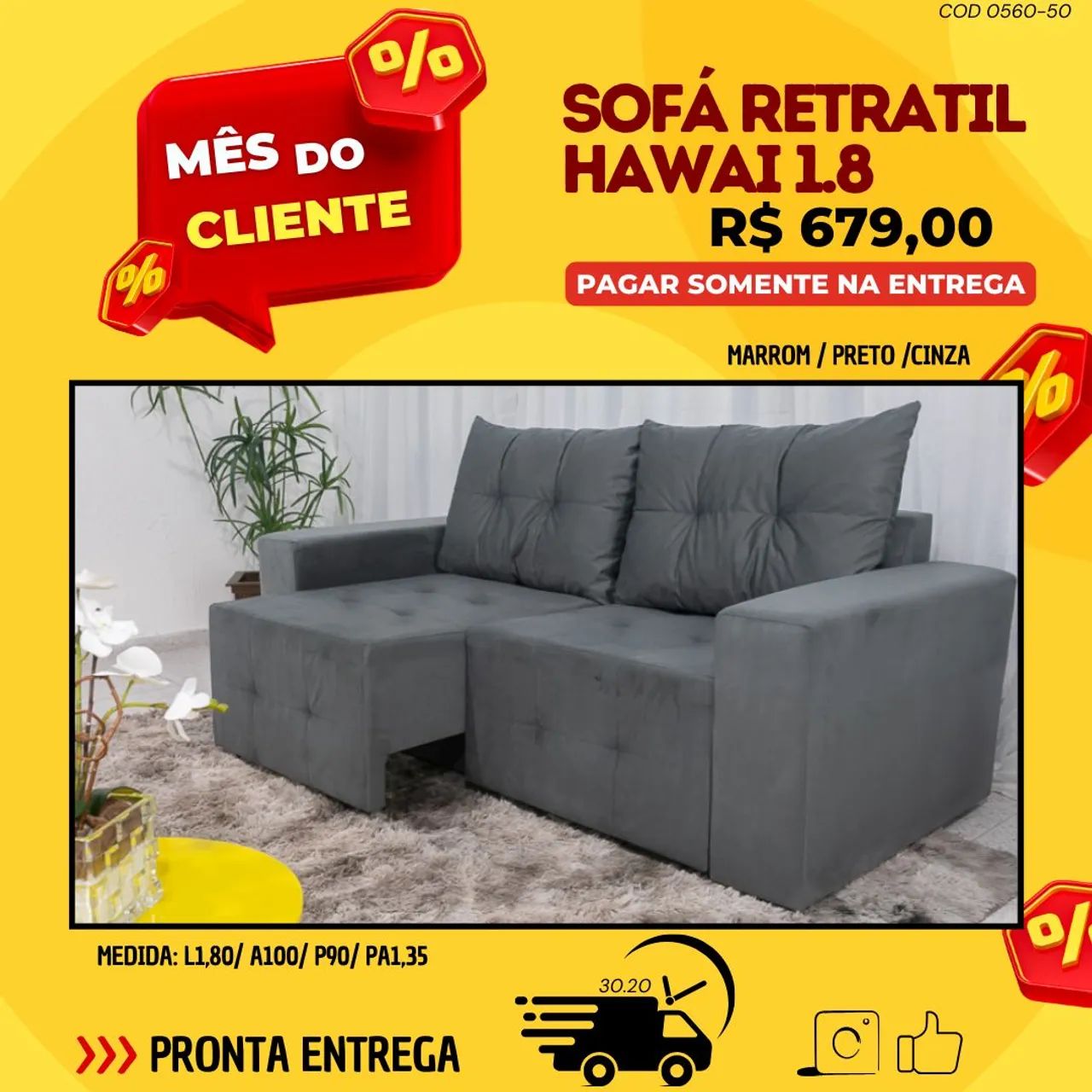 Sofá retrátil Hawaii