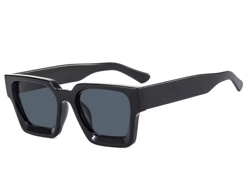 Óculos Sol de frame quadrado inspirados em Y2K - Fiorinni Firenze - Proteção: UV400 Preto