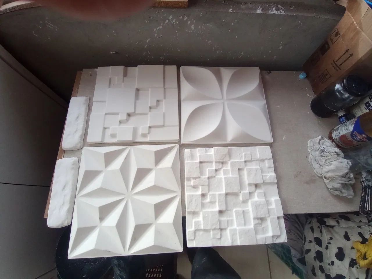 Placas de Gesso 3D feio na hora. trabalho artesanal