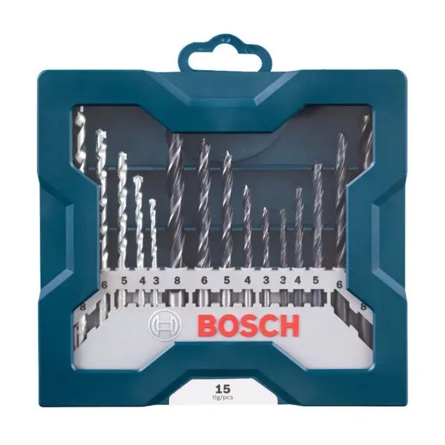 JOGO BROCAS MINI X-LINE COM 15 PÇS P/PERFURAR BOSCH