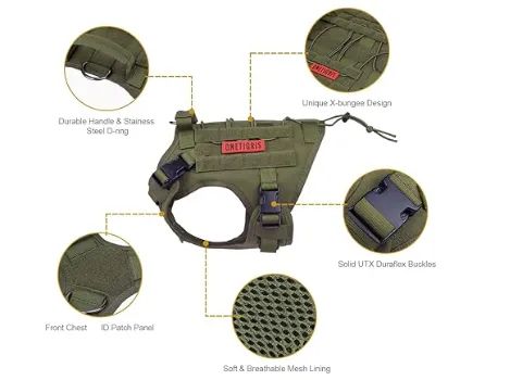 Peitoral Tático para Cães (tamanho P) - Foto 2