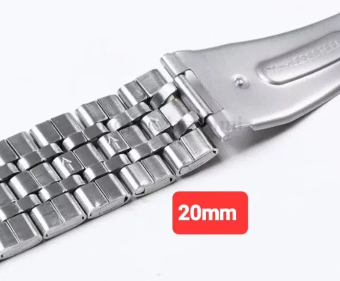 Pulseira de relogio aço inoxidável unisex de 20mm - Foto 4