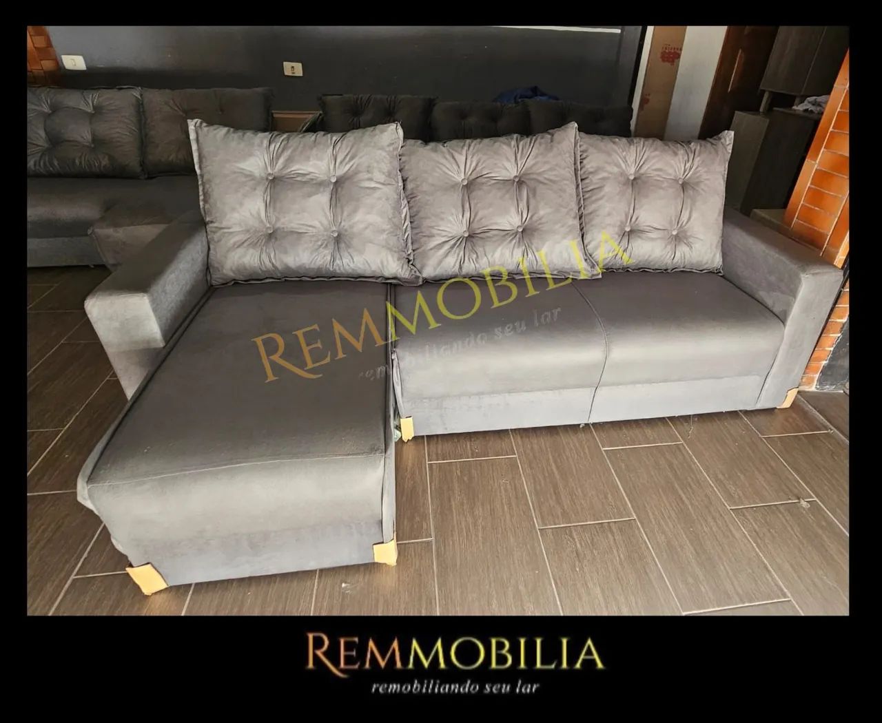 Sofá  chase FIXO - Novo! - Foto 5