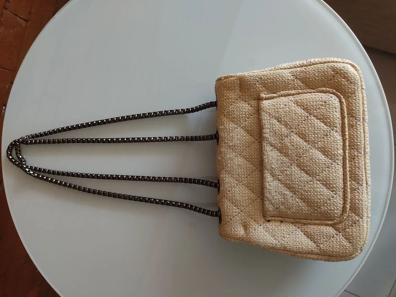 Bolsa de ombro bege - Foto 6