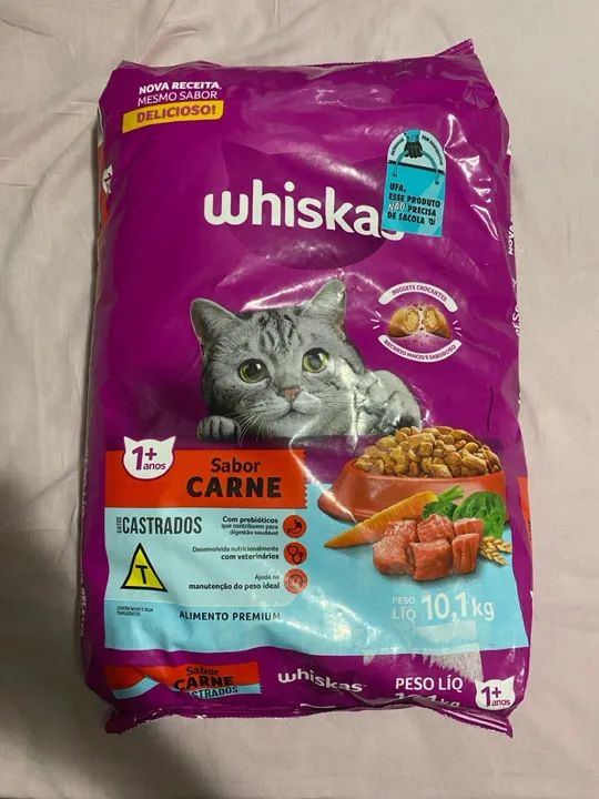 Ração Whiskas Sabor Carne 10,1kg