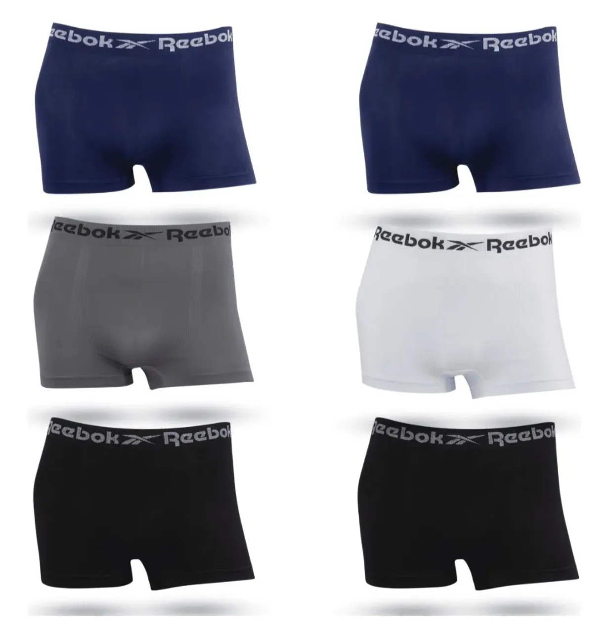 Kit 6 Cuecas Boxer Sem Costura Reebok - Conforto e Qualidade
