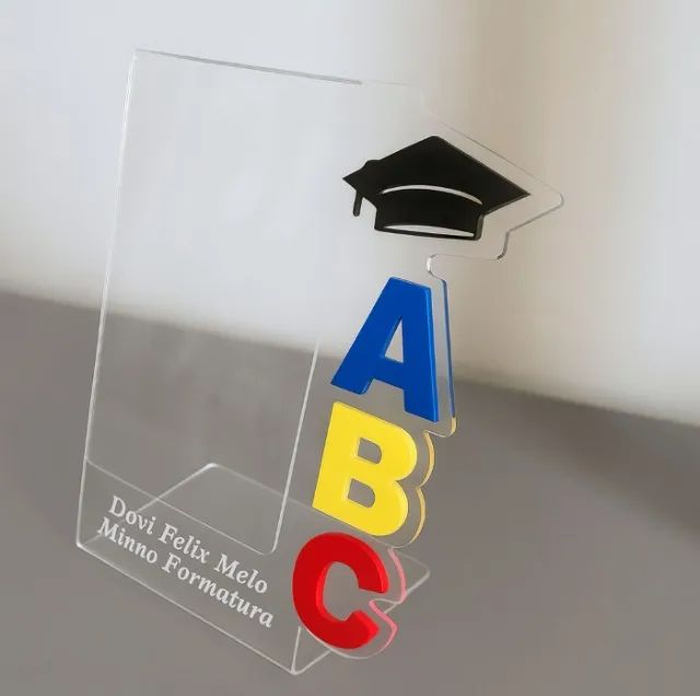 Placa para formatura ABC em acrílico. - Foto 3
