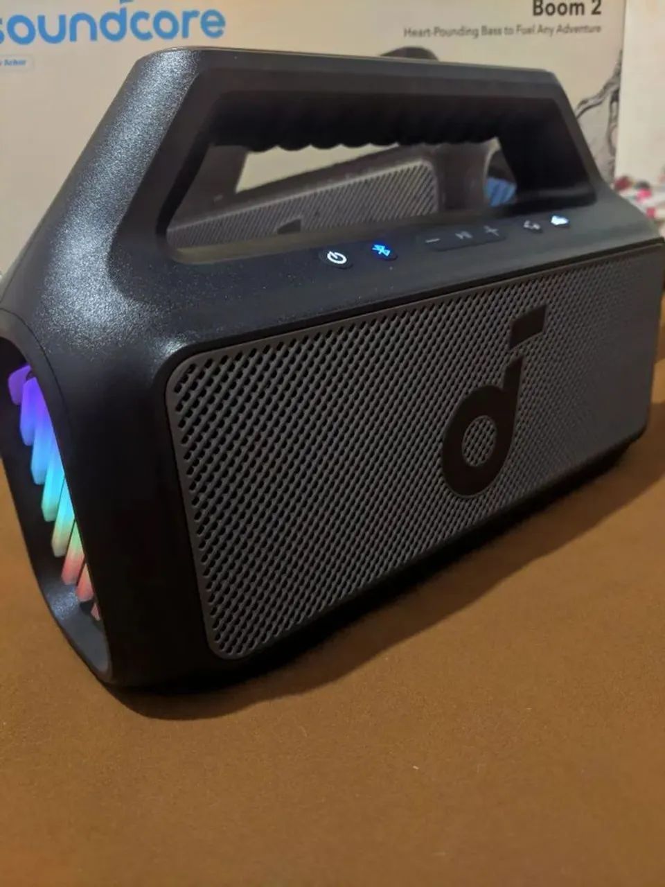 Caixa de som Bluetooth Anker Boom 2 80W IPX7 nova na caixa!