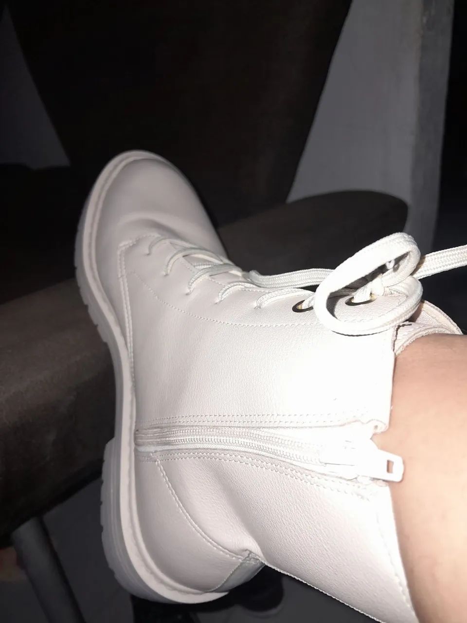 Botas creme de cano baixo - Foto 2