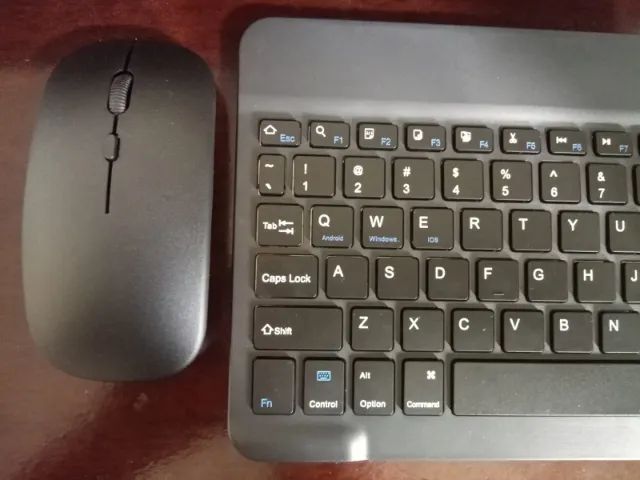 Novo - Mini Teclado ultra fino Recarregável e Mouse-Bluetooth-Cor Preto-padrão americano - Foto 6