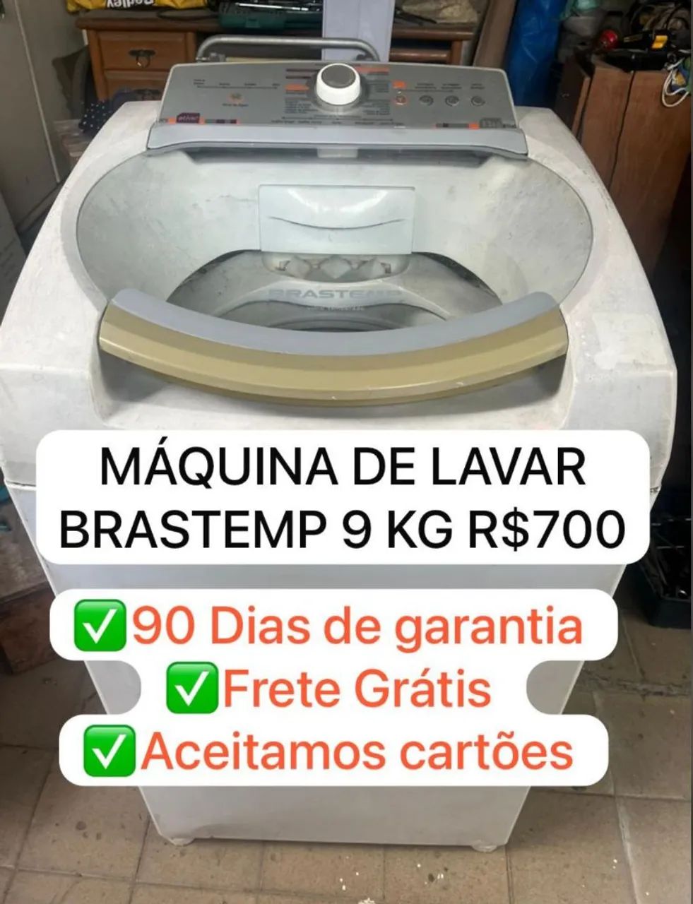 Máquina de Lavar Brastemp 9kg - R$700